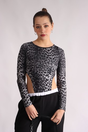 Body Lisa - Animal Print Plomo